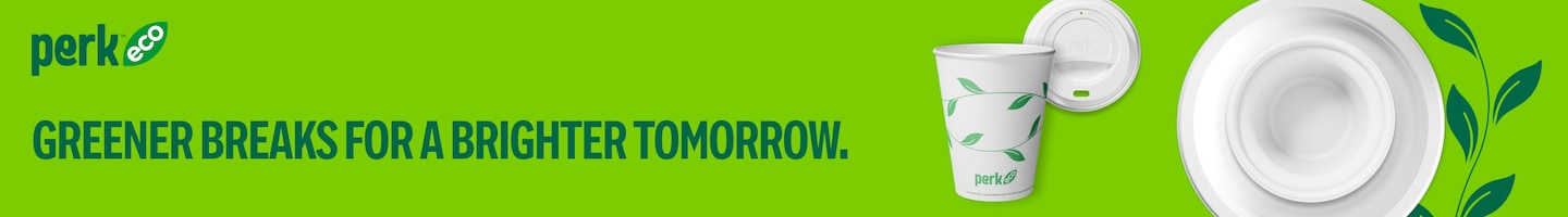 Perk. Greener breaks for a brighter tomorrow.