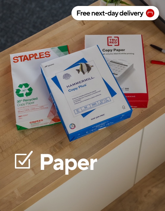 Paper Free next-day delivery Staples