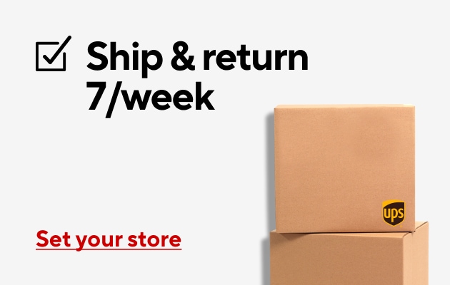 Ship & return 7/week Set your store