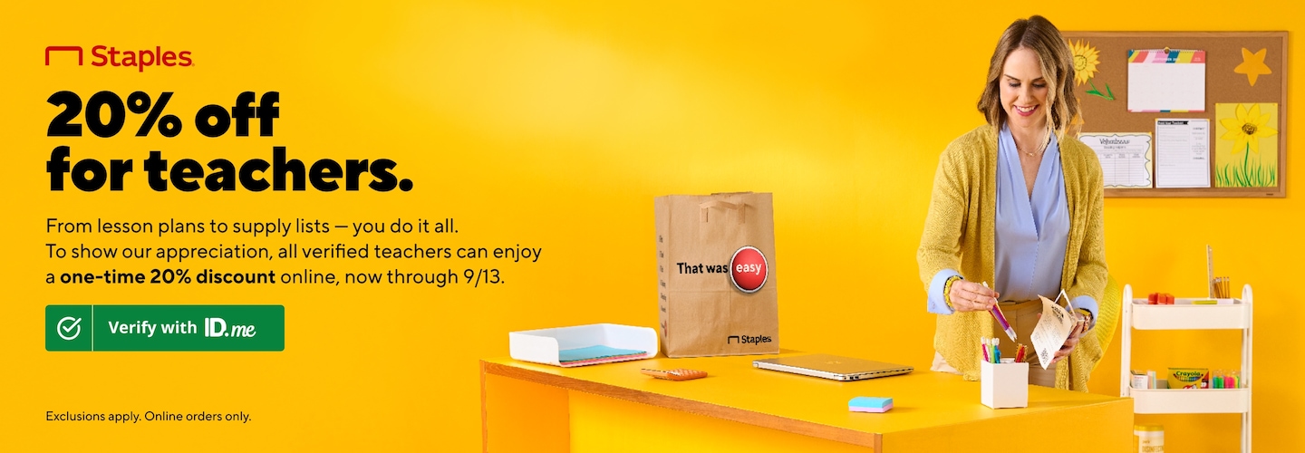 20% off for teachers. get verified with ID.me for discount