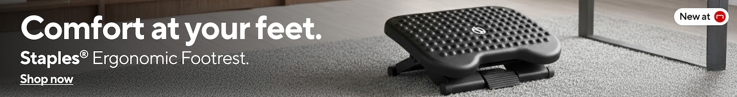 Comfort at your feet. Staples® Ergonomic Footrest. Shop now