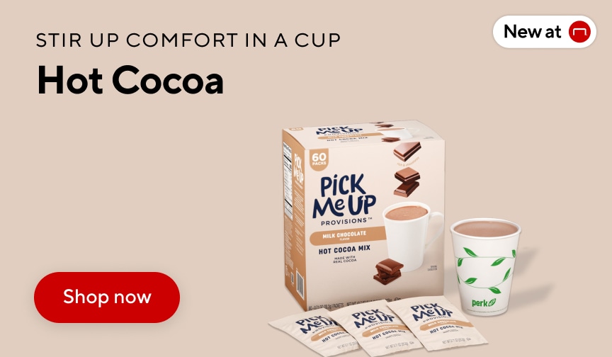 STIR UP COMFORT IN A CUP. Hot Cocoa. Shop now. New at Staples