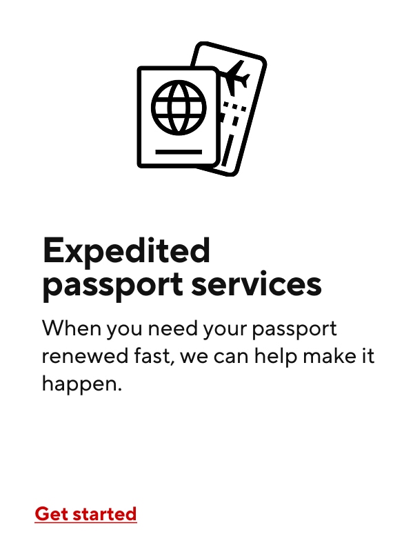 Passport photos & expedited service. Photos ready in minutes. Plus, expedited passport renewals for when you need it fast. Get Started https://www.staples.com/stores/services/passport-photos