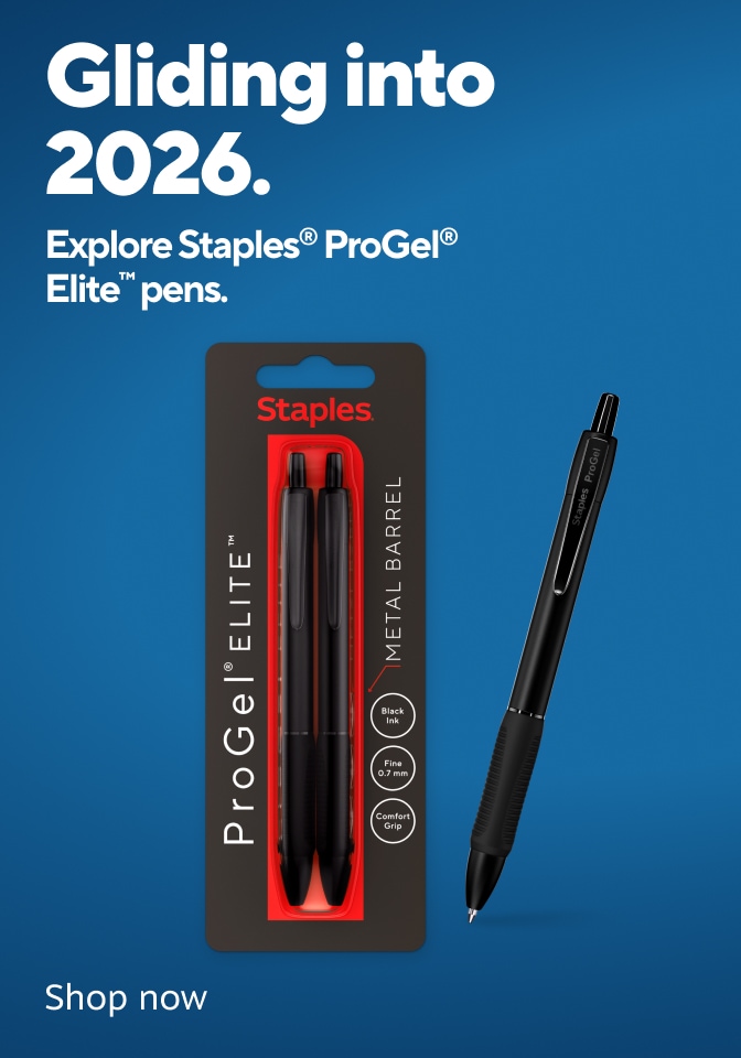 Gliding into 2026. Explore Staples ProGel Elite pens. Image of ProGel Elite pen. Shop now.
