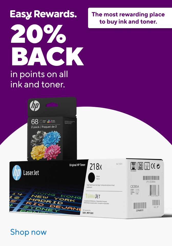 Easy Rewards. 20% Back in points on all Ink and toner. Shop now.