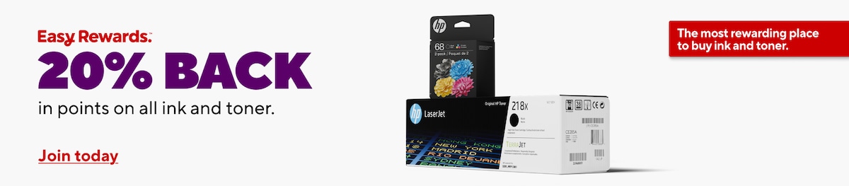 Easy Rewards. 20% back in points on all ink and toner. Online only. Save up to $200 a year on printing supplies with easy rewardsShop now.