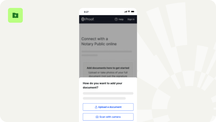 Step one: Upload or scan your documents using a smartphone, tablet, or computer.