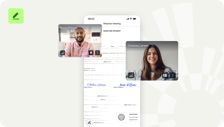 Step three: Connect with a notary through a secure video call to complete the notarization process.