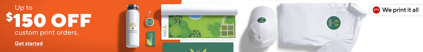 Up to $150 off custom print orders. Get started. We print it all