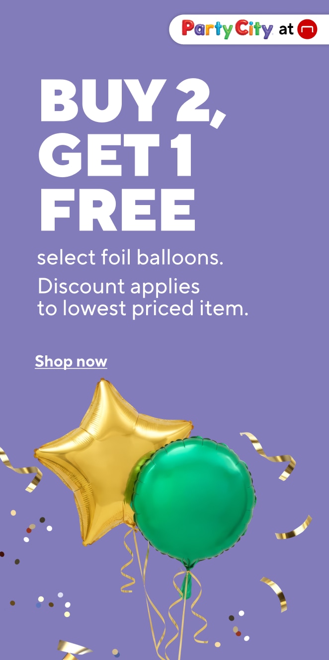 Party City at Staples. BUY 2, GET 1 FREE select foil balloons. Discount applies to lowest priced item. Shop now.