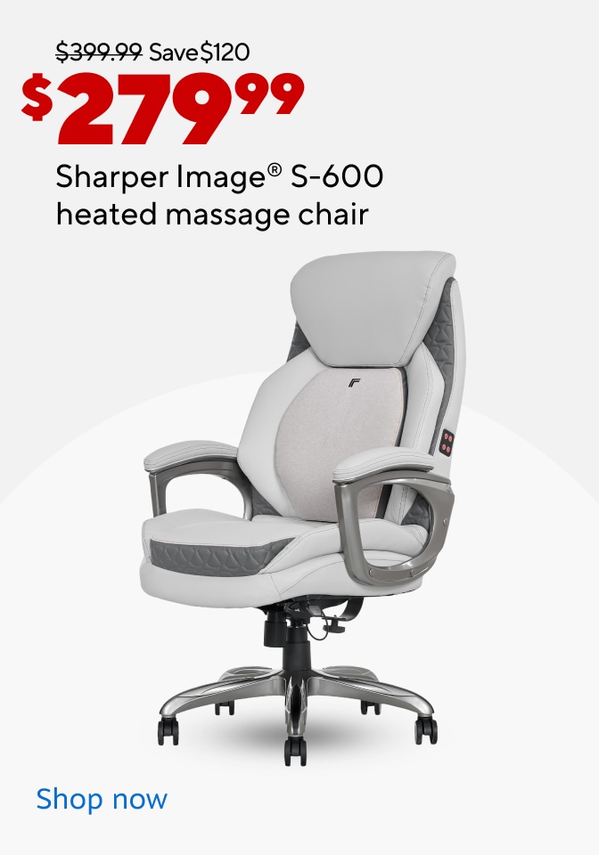 $279.99. Sharper Image S-600 heated massage chair. Shop now