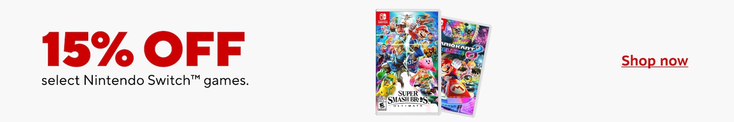 15% off select Nintendo switch games. Shop now.