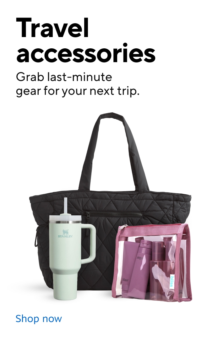 Travel accessories. Grab last-minute gear for your next trip.