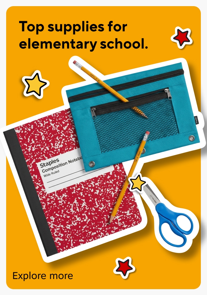 Top supplies for elementary school. Explore more.