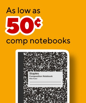 As low as 50c comp notebooks