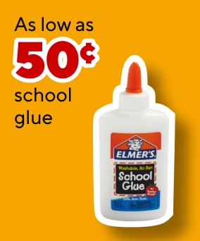 As low as 50c school glue