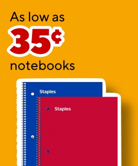 As low as 35c notebooks