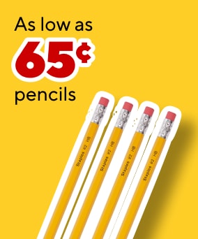 As low as 65c pencils