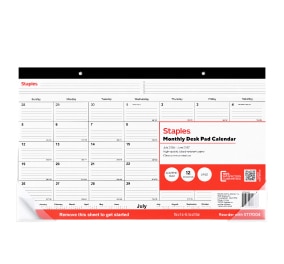 Staples brand calendars and planners