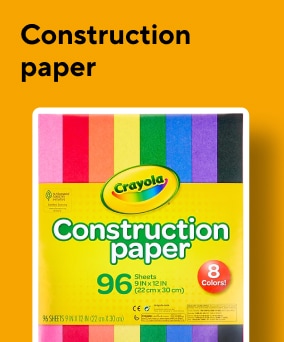 As low as $3.49 construction paper.