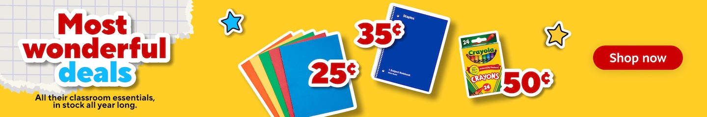 Most wonderful deals All their classroom essentials, in stock all year long. Shop now