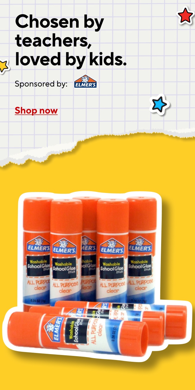 Chosen by teachers, loved by kids. Sponsored by Elmers. Shop now.