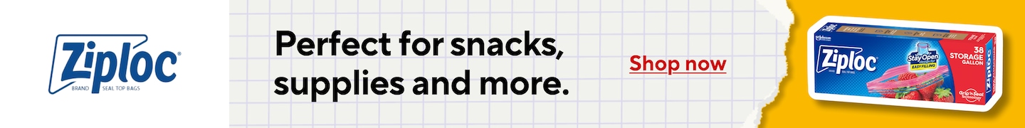 Ziploc. Perfect for snacks, supplies, and more. Shop now.