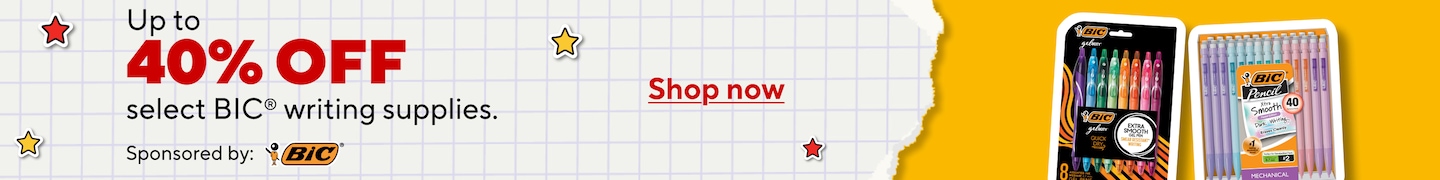 BIC. Up to 40% off select BIC writing supplies. Shop now.