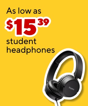 As low as $15.39 student headphones