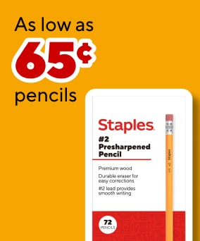 As low as 65¢ pencils