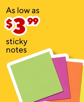 As low as $3.99 sticky notes