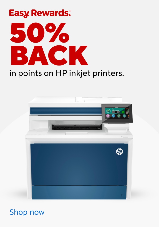 Easy Rewards. 50% back in points on HP inkjet printers. Online only. Shop now.