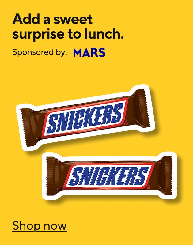 Add a sweet surprise to lunch. Sponsored by Mars. Shop Now.