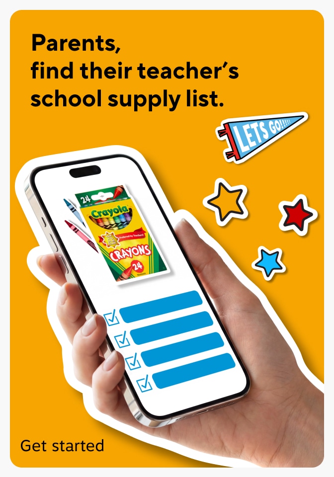 Parents find their teacher's school supply list. Get started.