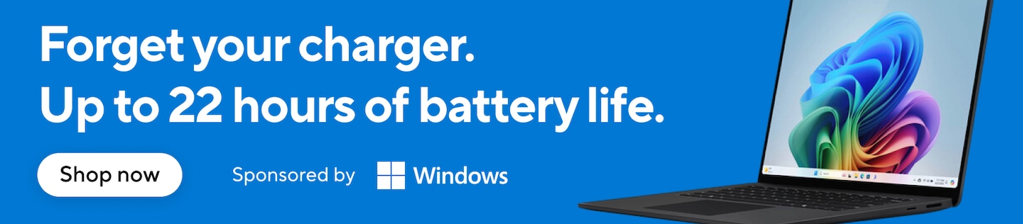 Forget your charger. up to 22 hours of battery life. Shop now. Sponsored by windows.