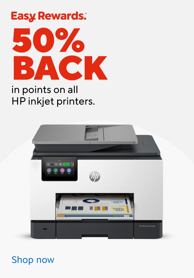 Easy rewards. 50% back in points on all printers. Shop now.