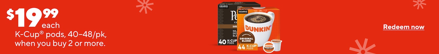 Staples K-Cup Deals: Buy 1, get extra 75% off 2nd (Green Mountain, Dunkin’, Caribou, Folgers & more)