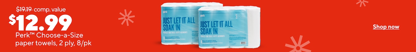 Perk Paper Towels $12.99
