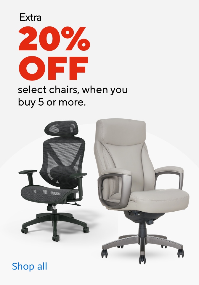 Extra 20% OFF select chairs, when you buy 5 or more. Shop all.