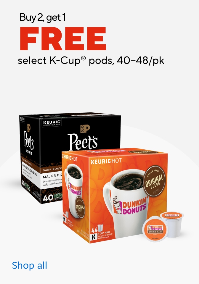 Buy 2, get 1 FREE select K-Cup® pods, 40-48/pk. Shop all.