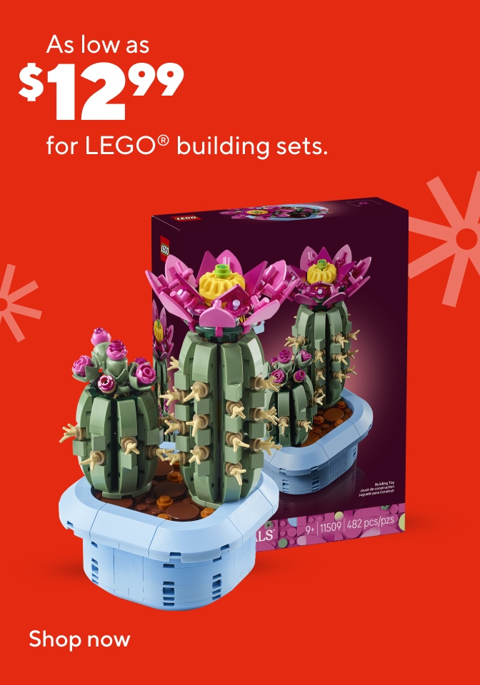 As low as $12.99 for LEGO building sets. Shop now