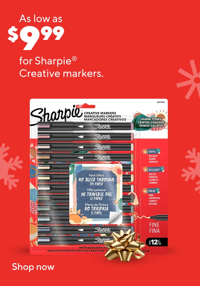 As low as $9.99 for Sharpie Creative Markers. Shop now