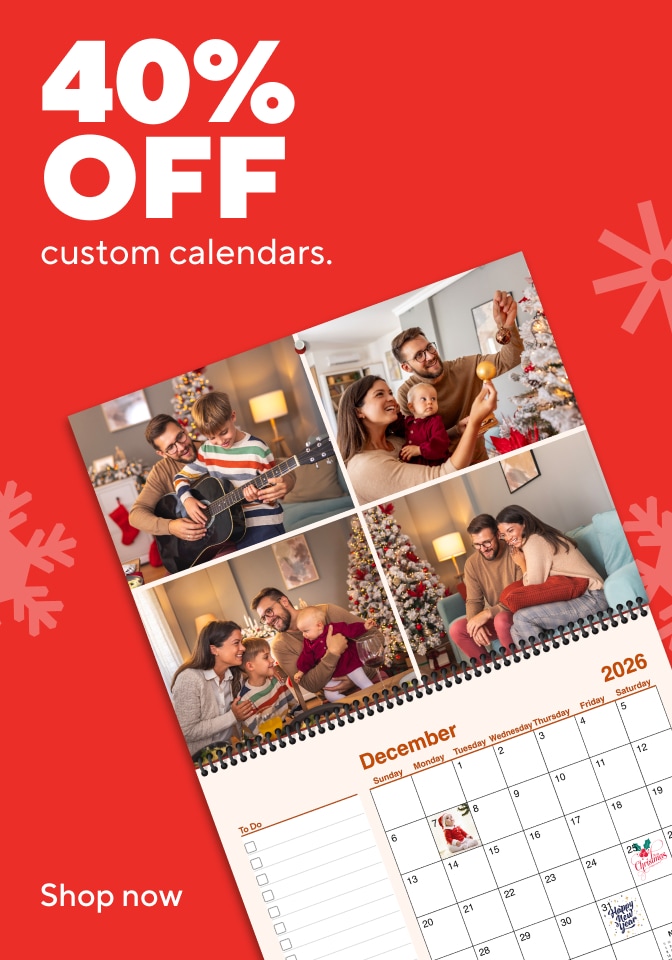 40% off custom calendars. Shop now.