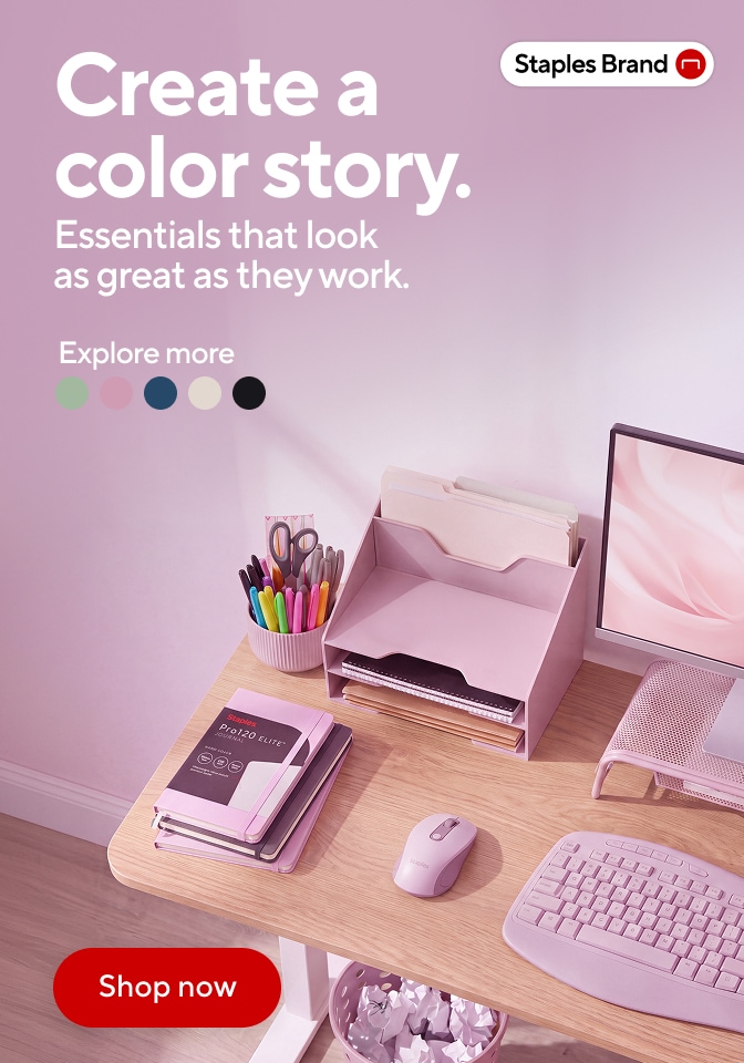 Create a color story. Essentials that look as great as they work. Explore more. Shop now