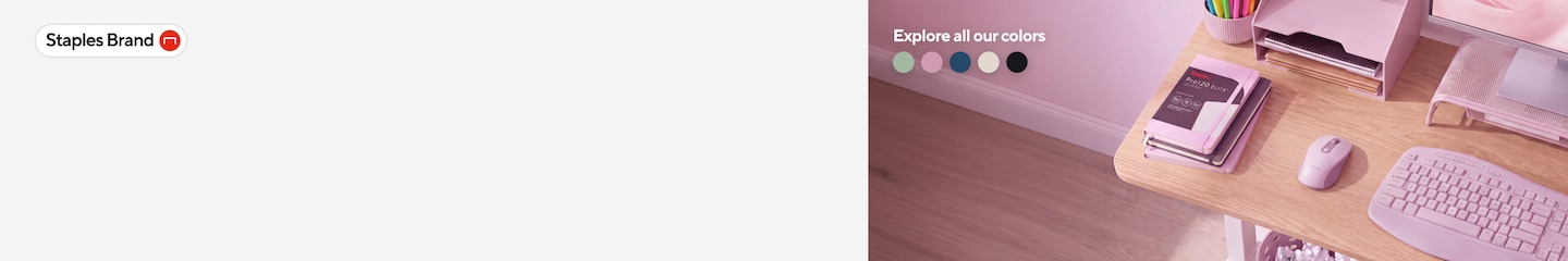 Staples Brand Create a color story. Essentials that look as great as they work.